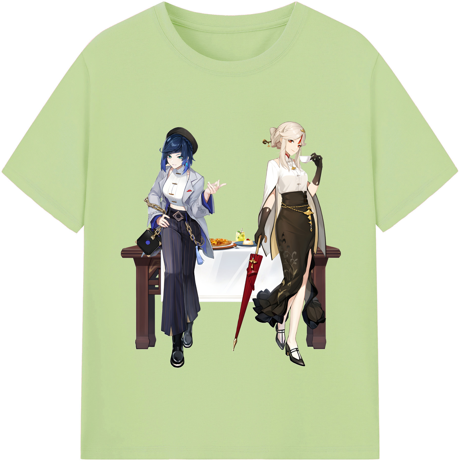げんし神 夜兰 やらん genshin Yaran 綿100％半袖Tシャツ（フロントプリント）